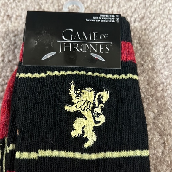 NWT Game of Thrones Lannister Embroidered Socks GOT - Picture 4 of 5